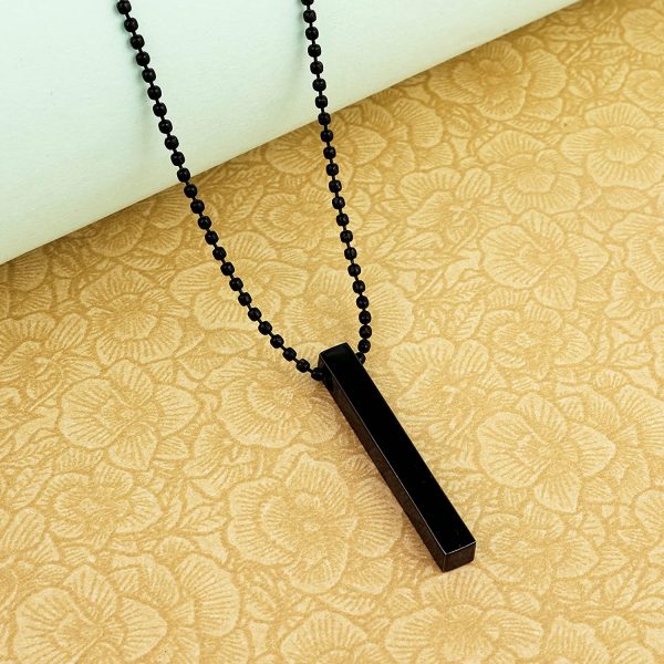Vertical Bar Necklace Locket Chain for Boys,Girls