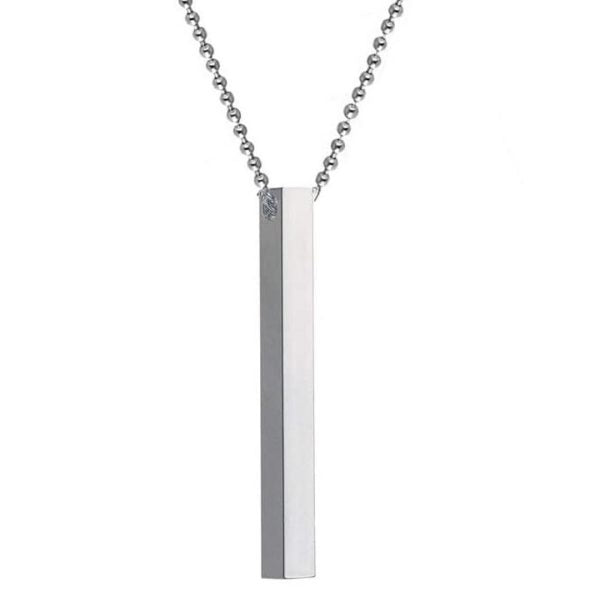 Vertical Bar Necklace Locket Chain for Boys,Girls