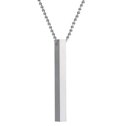 Vertical Bar Necklace Locket Chain for Boys,Girls
