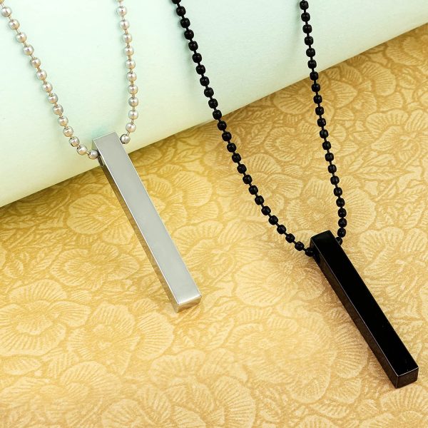 Vertical Bar Necklace Locket Chain for Boys,Girls